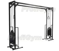 Тренажер блочный кроссовер стеки по 50 кг высота 2500 мм (облегченный) ProfiGym ТРБО2500-Д-2К-50