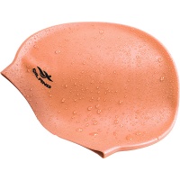 Шапочка для плавания силиконовая взрослая (коралловая) E41562
